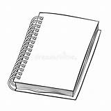 Spiral Coloring Illustration Vector Notepad Book Supplies Office Notebook Bound Pencils Doodle Outline Halloween sketch template