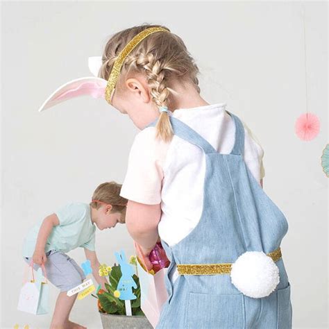 bunny tail  ears kids accessories  wild  funky