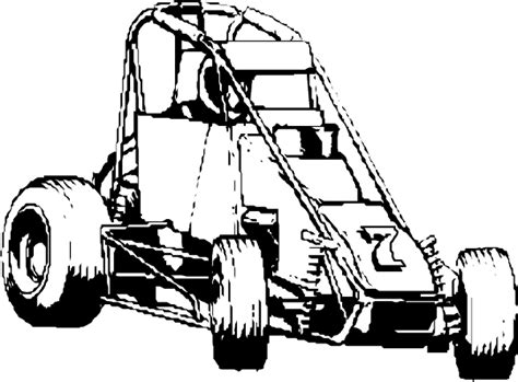 sprint car coloring page