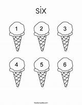 Coloring Six Ice Cream Pages Cones Twistynoodle Print Noodle Printable Built California Usa Twisty Outline sketch template