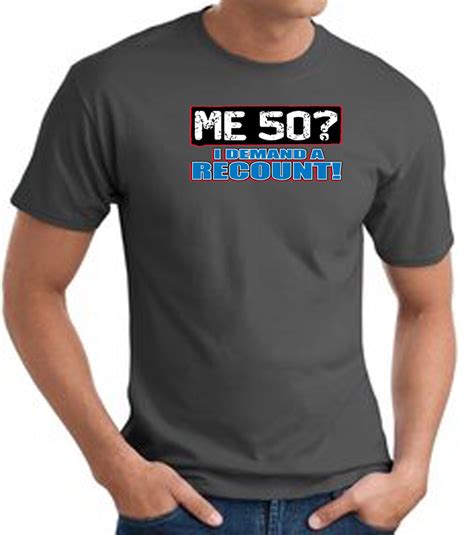 50th Birthday T Shirt Funny Me 50 Years Adult Charcoal
