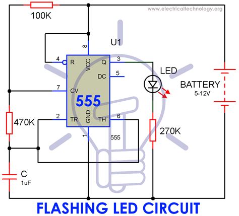flashing light circuit diagram