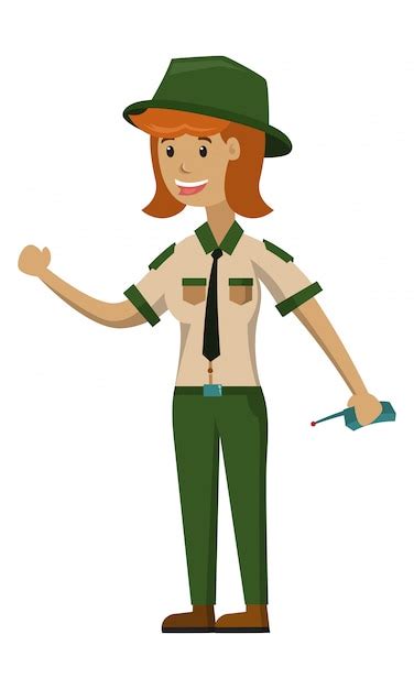 premium vector  cute zookeeper standing isolated  white background