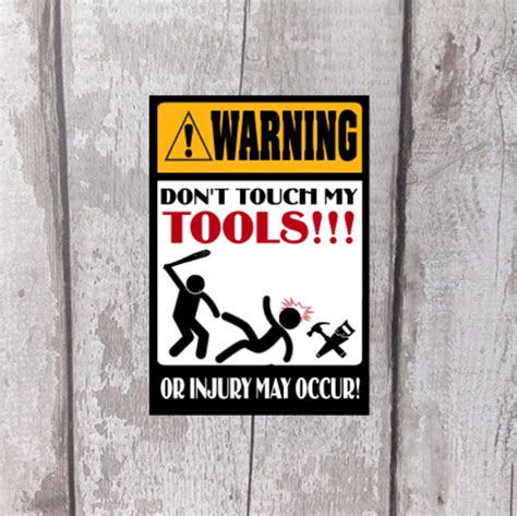 dont touch  tools sign metal sign tool sign gagrage sign etsy