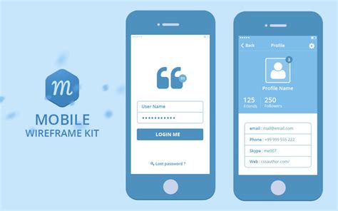 Mobile Wireframe Kit Psd Graphicsfuel