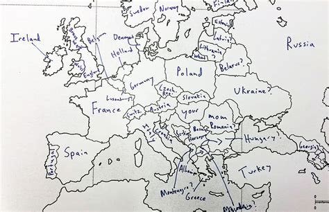 americans were asked to place european countries on a map