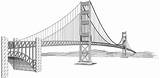 Bridge Sketch Beam Suspension Gate Golden Sketches Vector Paintingvalley Clipart sketch template