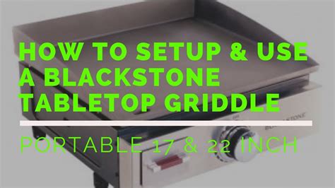 setup  blackstone griddle youtube
