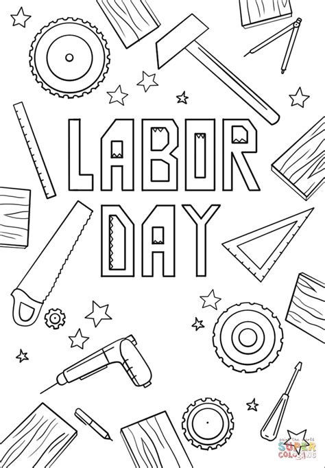 labor day coloring page  printable coloring pages
