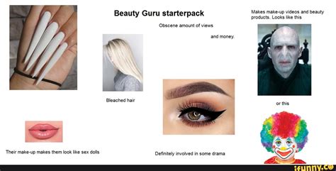 beauty guru starterpack makes make up videos and beauty