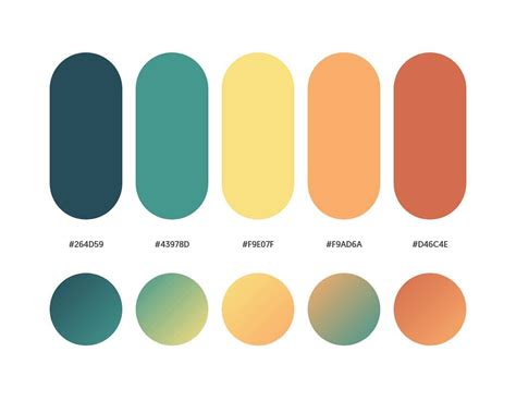 beautiful color palettes    gradient palettes