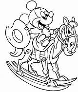 Coloring Pages Mickey Horse sketch template
