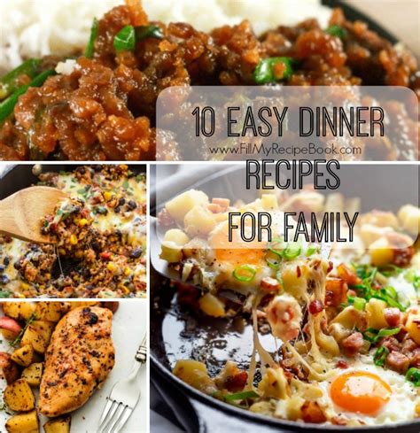 easy dinner recipes  family fill  recipe book