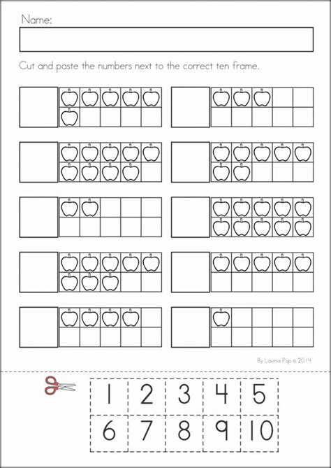 ten frame worksheets  kindergarten tens frames worksheets