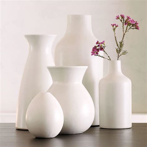 pure white ceramic vases west elm uk