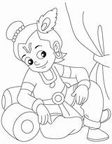 Krishna Coloring Pages Baby Drawing Lord Bheem Colouring Rest Line Chota Outline Kids Sketch Time Clipart Template Sudama Getdrawings Adult sketch template