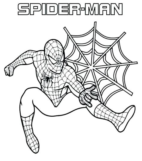 spiderman drawing color  getdrawings