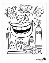 Dental Oral Dente Higiene Bucal Saúde Crianças sketch template