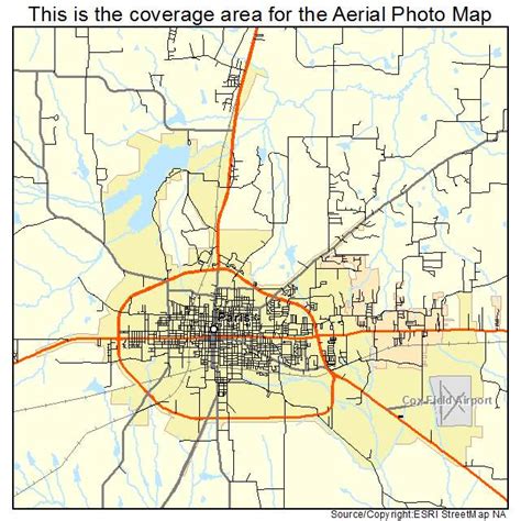 aerial photography map  paris tx texas