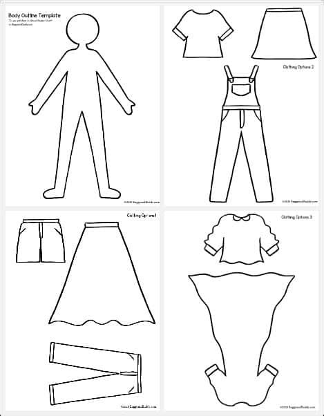 portrait paper doll craft  printable templates buggy  buddy