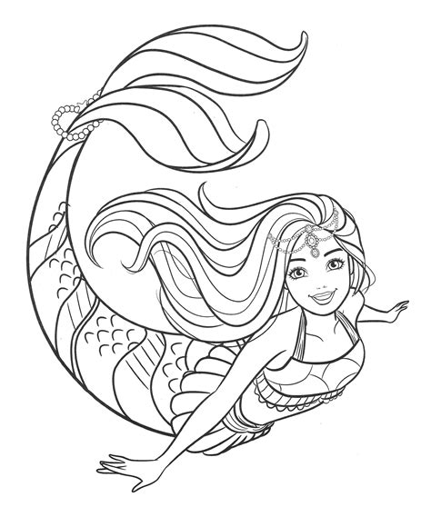beautiful mermaid barbie coloring pages youloveitcom