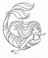 Barbie Sirena Ausmalbilder Meerjungfrau Youloveit Sirenas Malen Buch Malerei Páginas sketch template