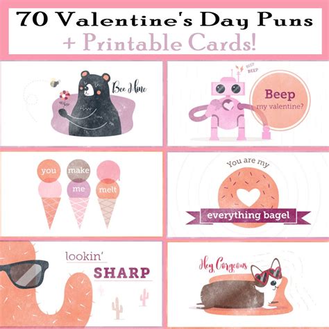 valentines day pun cards  printables printables  mom