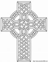 Kreuz Croce Keltisches Crosses Ausmalbilder Malvorlagen Ausdrucken Christliche Line Vorlage sketch template