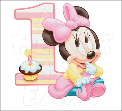 baby minnie mouse st birthday instant  digital clip art image