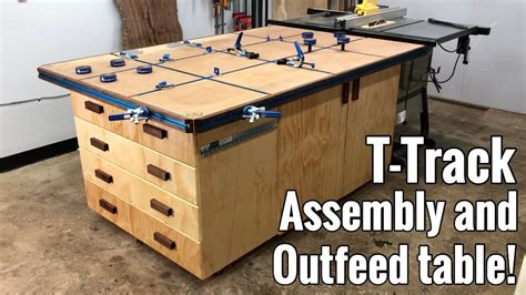 track assembly table outfeed table  tons  storage youtube