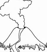 Volcan Volcano Dessin Vulkan Coloriage Magma Gunung Mewarnai Facile Eruption Volcanoes Erupting Vulkane Coloriages Volcanic Malen sketch template