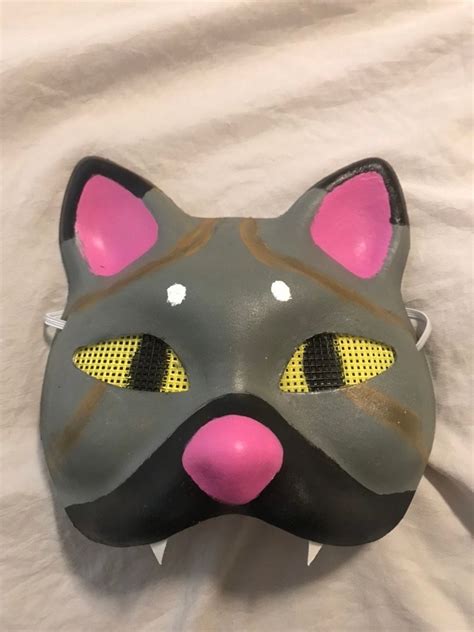 pre  therian cat mask  fangs etsy
