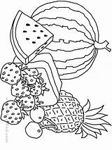 Fruits Vegetable sketch template