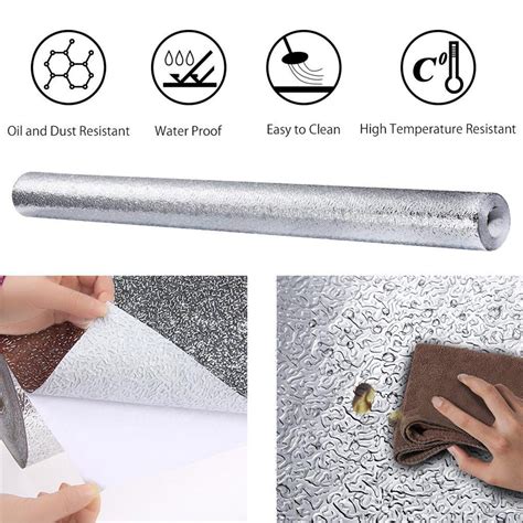 Rong Yun Premium Aluminum Foil Wall Paper Self Adhesive Backsplash Heat