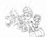 Sonic Coloring Boom Emerald Drawing Pages Getdrawings Getcolorings Gang Chaos Knuckles Want Games Wip sketch template