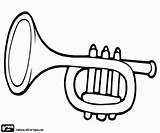 Trompeta Trompete Musicales Coloring Instrumentos Trumpet Musikinstrumente Trumpets Lira Maracas Guitarra Tambor sketch template