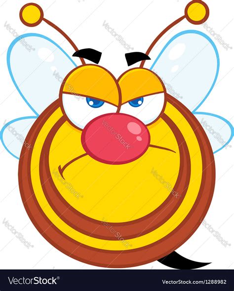 angry bee cartoon character royalty  vector image