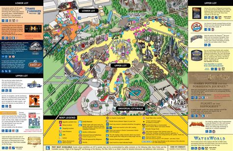 theme park brochures universal studios hollywood map  theme park