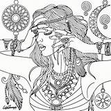 Recolor Mandalas Adultos Colorier Dreamcatcher Etnici Cahier Desenhar Adulte Getcolorings Dover sketch template