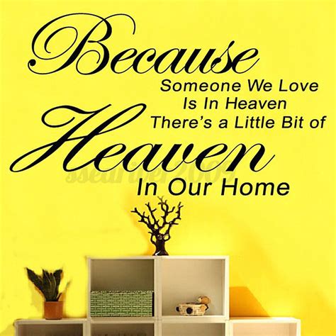 because someone we love is in heaven wall sticker vinyl art decal