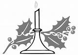 Coloring Candle Christmas Large sketch template