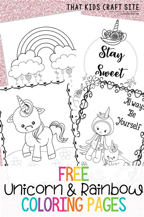 printable unicorn coloring pages  kids craft site unicorn