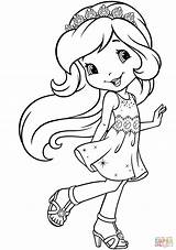 Coloring Strawberry Shortcake Pages Princess Print Cute Cartoon Para Fresita Colorear Rosita Dibujos Disney Printable Supercoloring Pretty Drawings Drawing Mermaid sketch template