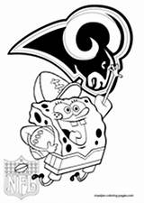 Coloring Pages Nfl Rams St Louis Teams Spongebob Cliparts Logos Pole Totem Clipart Maatjes Team Pic2fly Colouring sketch template