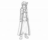 Kirito Coloring Pages Sword Look Coloriage Dessin Jozztweet Sao Lineart Getdrawings Printable Getcolorings Color Anime Bianoti Du sketch template