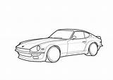 Datsun 240z Nissan S30 Car Drawing Cars Coloring Deviantart Vector 260z Dibujo Pages Gotta Shirt Get Visit Draw sketch template