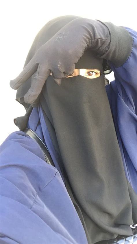 nose string niqab with blue jilbab and gloves hijablove pinterest blue gloves and search
