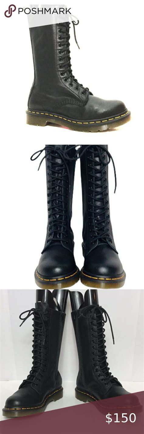 dr martens  virginia leather knee high boots knee high leather boots boots knee high boots