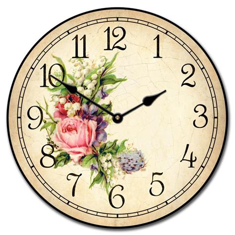 country style wall clocks floral clock  big clock store