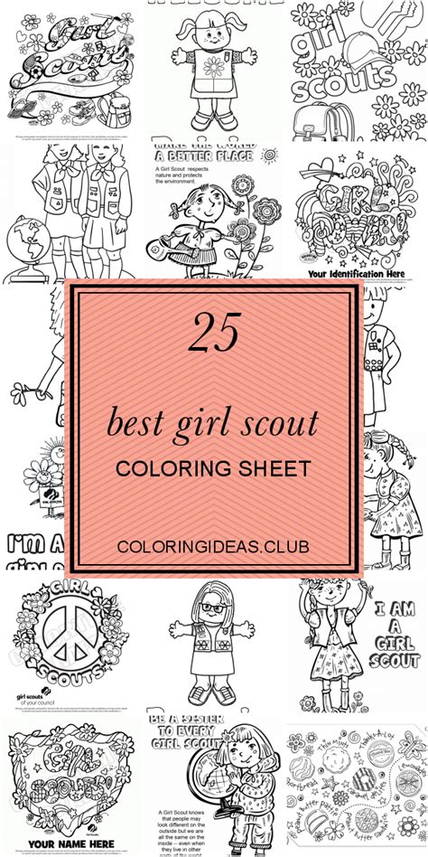girl scout coloring sheet coloring pages  girls girl